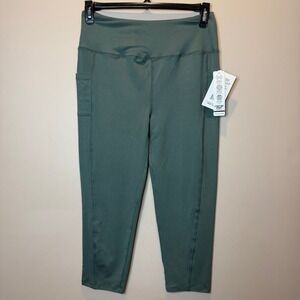 NWD Starting Point Performance Capri Leggings Sage Green Womens Large Activewear